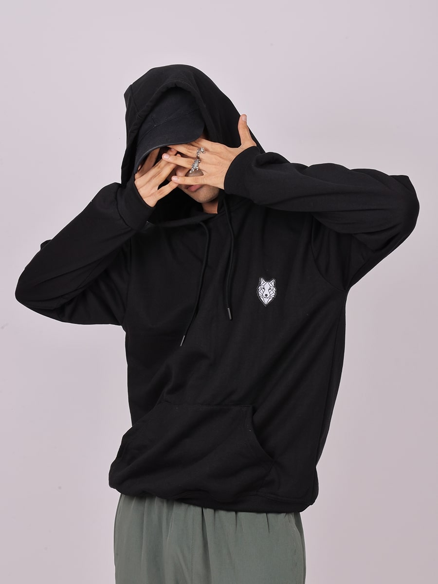 Super Comfy Cotton Blend Hoodie - Black