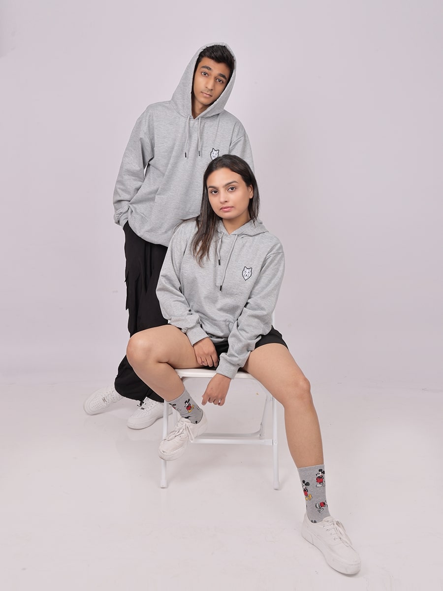 Super Comfy Cotton Blend Hoodie - Grey